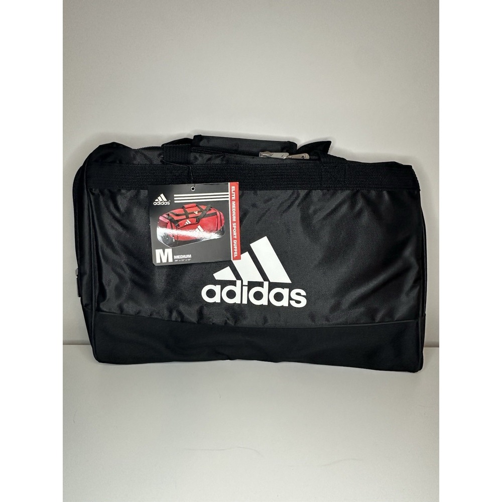 adidas Elite Medium Sport Duffel Bag Black Brand New With Tags Logo